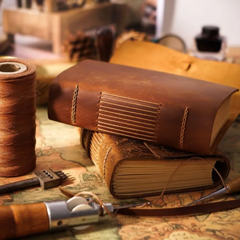 Retro Travel Journal Writing Notebook Diary Leather Bound Notepad Handmade Sketchbook Gift for students Adults Teachers