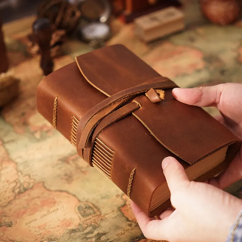 Retro Travel Journal Writing Notebook Diary Leather Bound Notepad Handmade Sketchbook Gift for students Adults Teachers