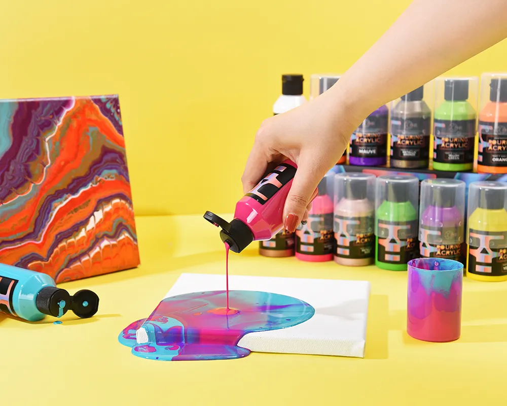 OPHIR Acrylic Pouring Paint Water-Based High Flow Arts Supply 36 Colors for Choose 100ML/Bottle TA001