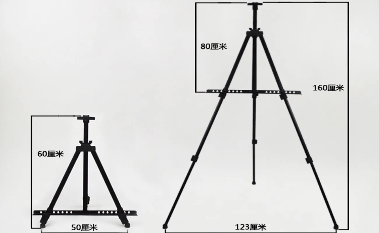 Portable Adjustable Metal Sketch Easel Sketch Drawing For Artist Art Supplies Stand Foldable Travel Easel Shelf With Bag Outdoor