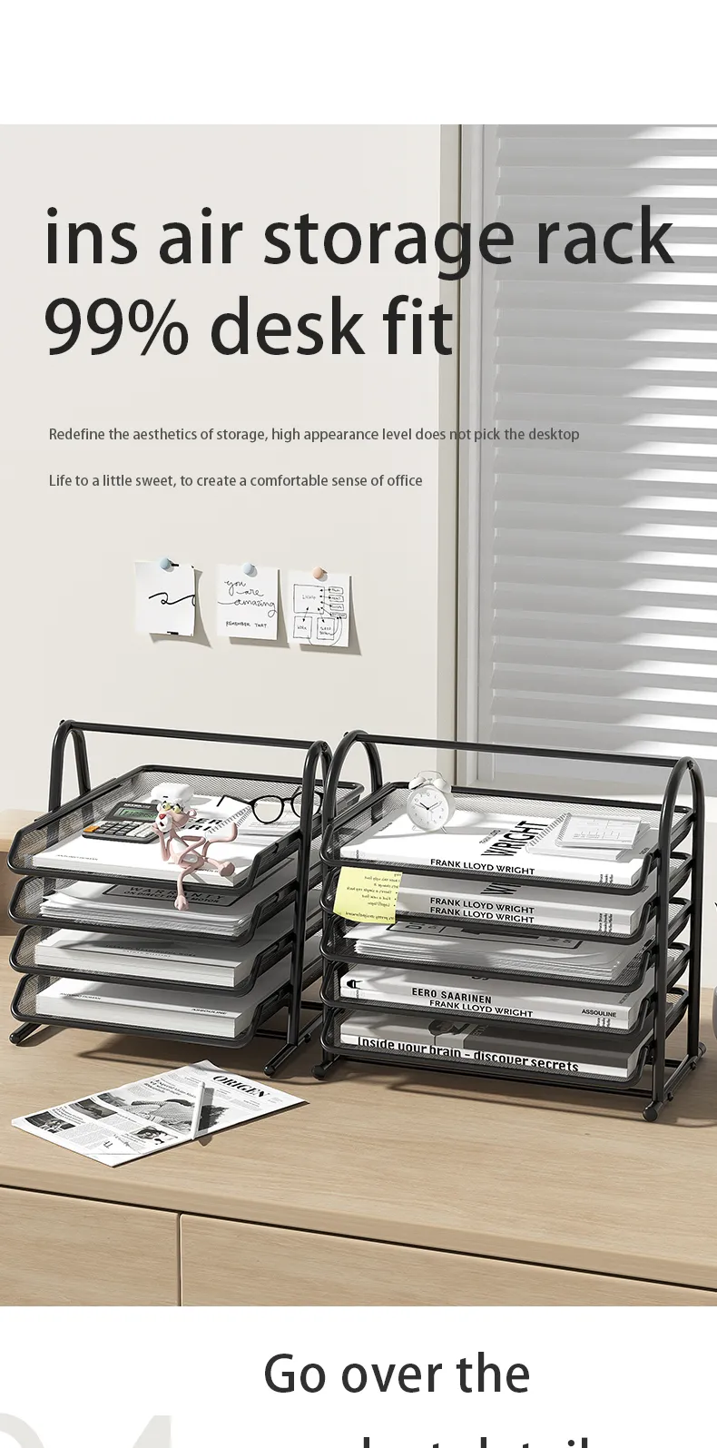 3 Tier Mesh Desk Organizers,Office Supplies Organizer,Desk Organizer Tray,File Storage,Mesh Paper Tray,File Organizer Tray