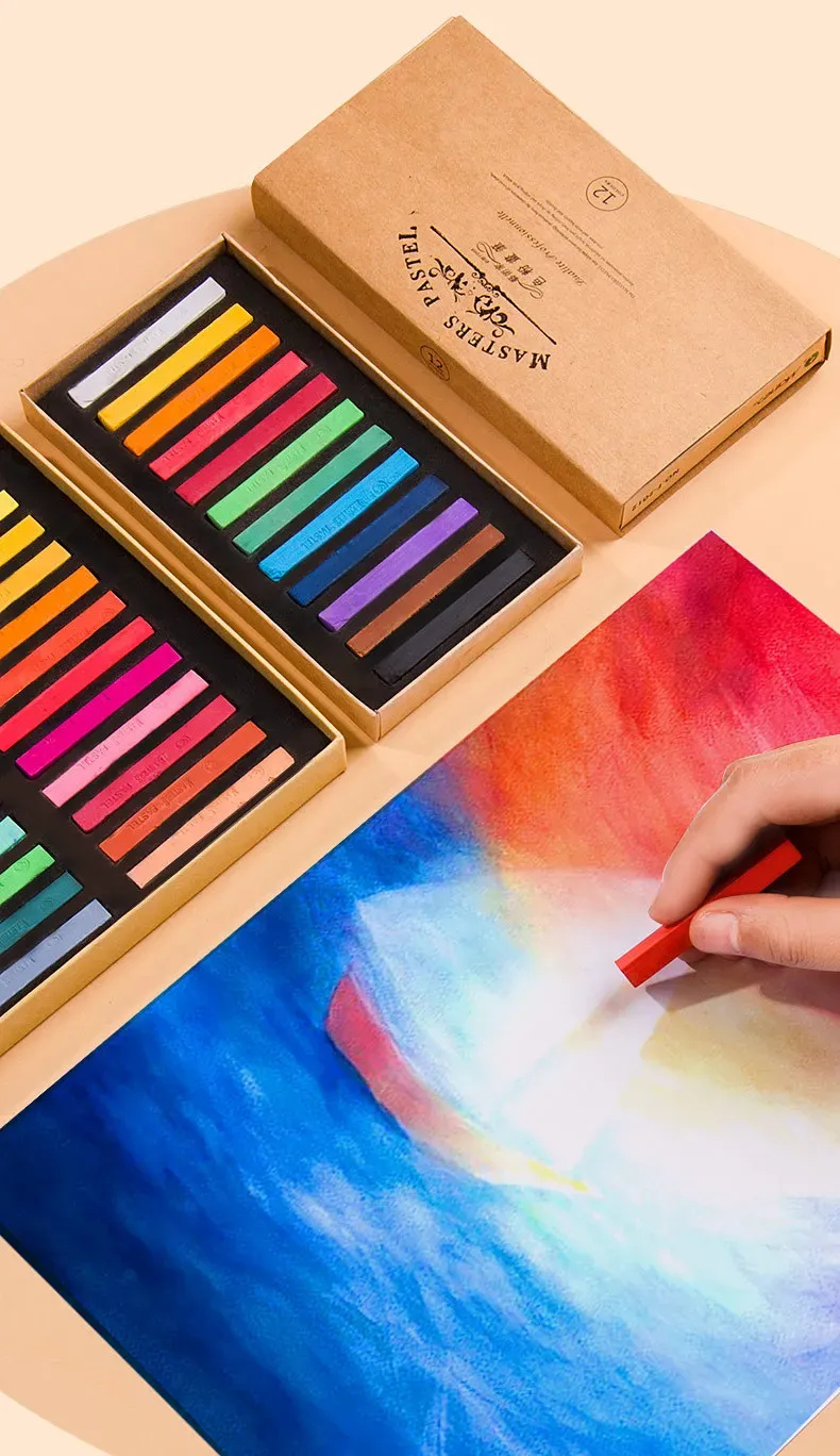 12/24/36/48 Colors Soft Pastel Masters Colored Crayon Chalk Drawing Coloring Art Supplies