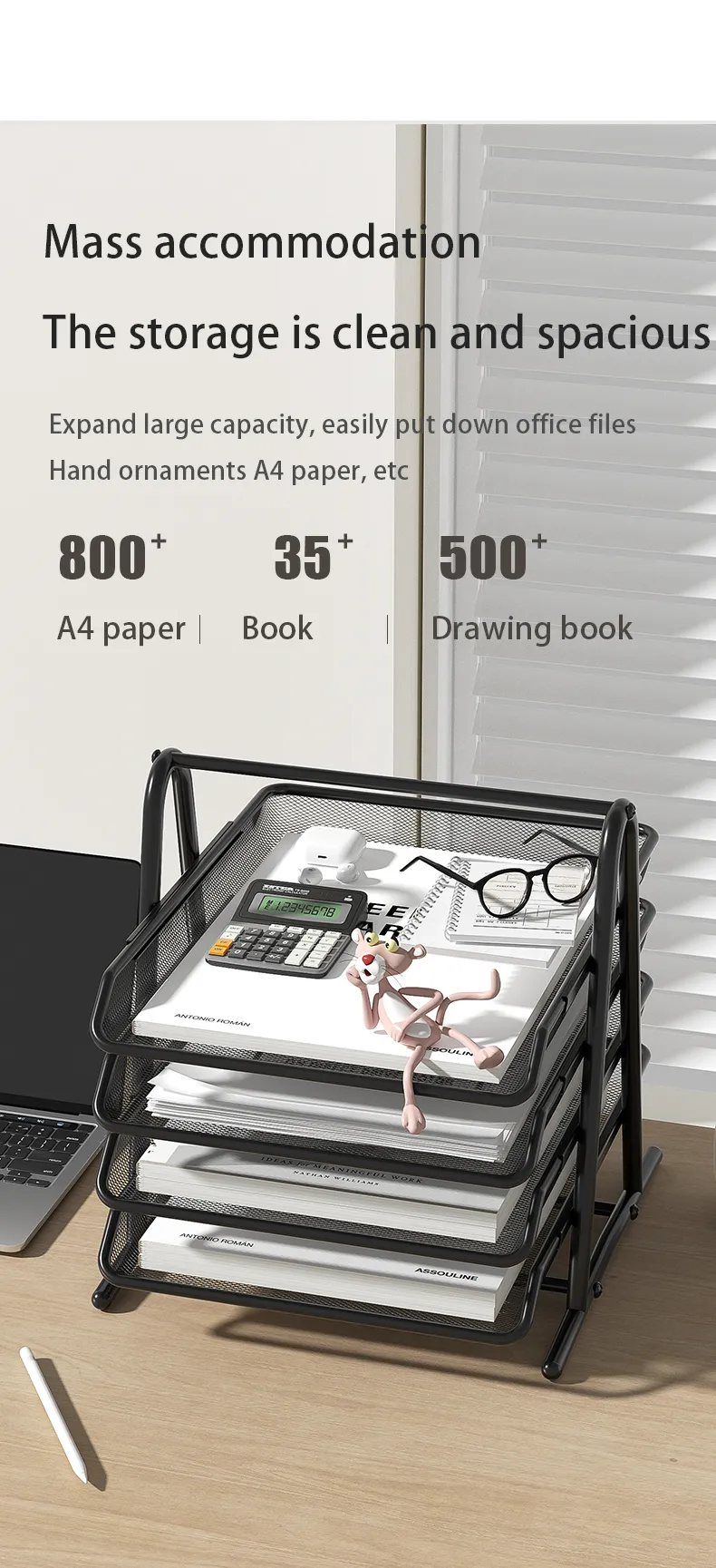 3 Tier Mesh Desk Organizers,Office Supplies Organizer,Desk Organizer Tray,File Storage,Mesh Paper Tray,File Organizer Tray