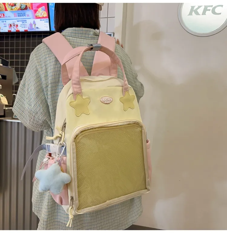Ita Backpack Autumn High-capacity Canvas School Bag Transparent Preppy Style Girls Rucksack Teenage Display Bolsa Mujer Сумка