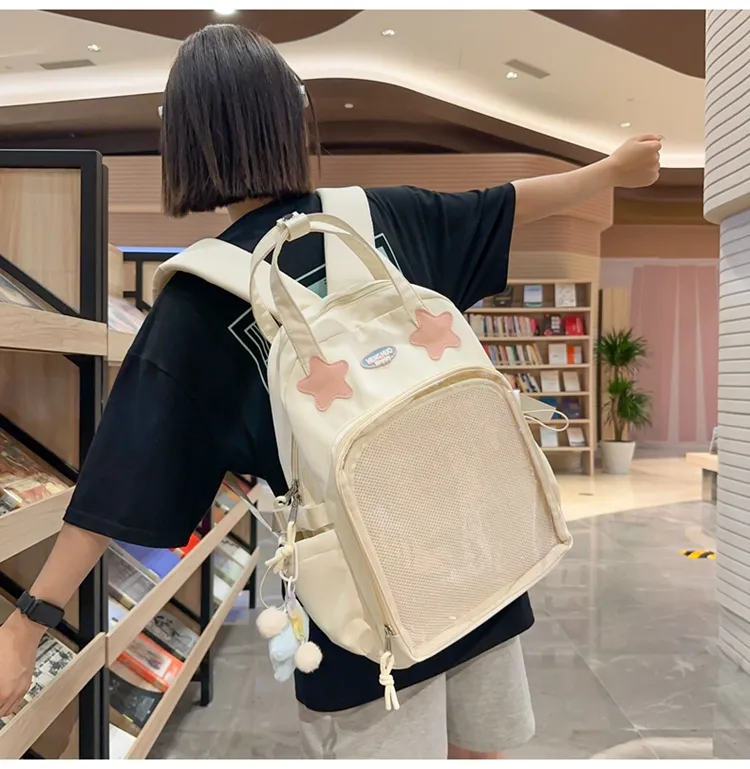 Ita Backpack Autumn High-capacity Canvas School Bag Transparent Preppy Style Girls Rucksack Teenage Display Bolsa Mujer Сумка