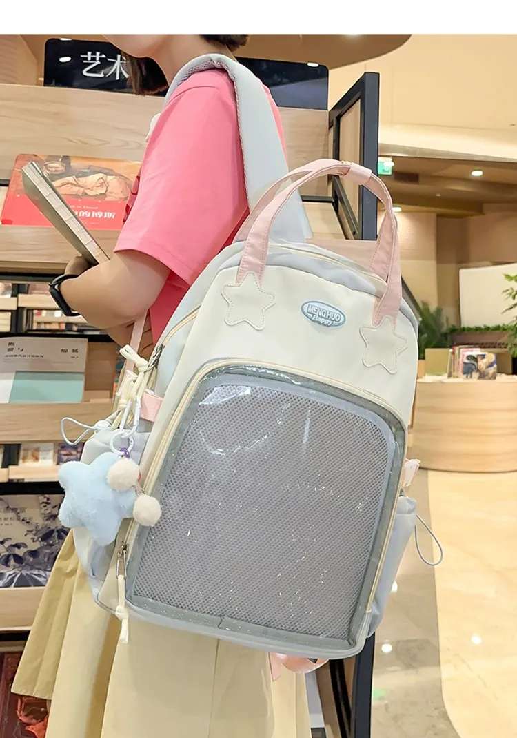 Ita Backpack Autumn High-capacity Canvas School Bag Transparent Preppy Style Girls Rucksack Teenage Display Bolsa Mujer Сумка