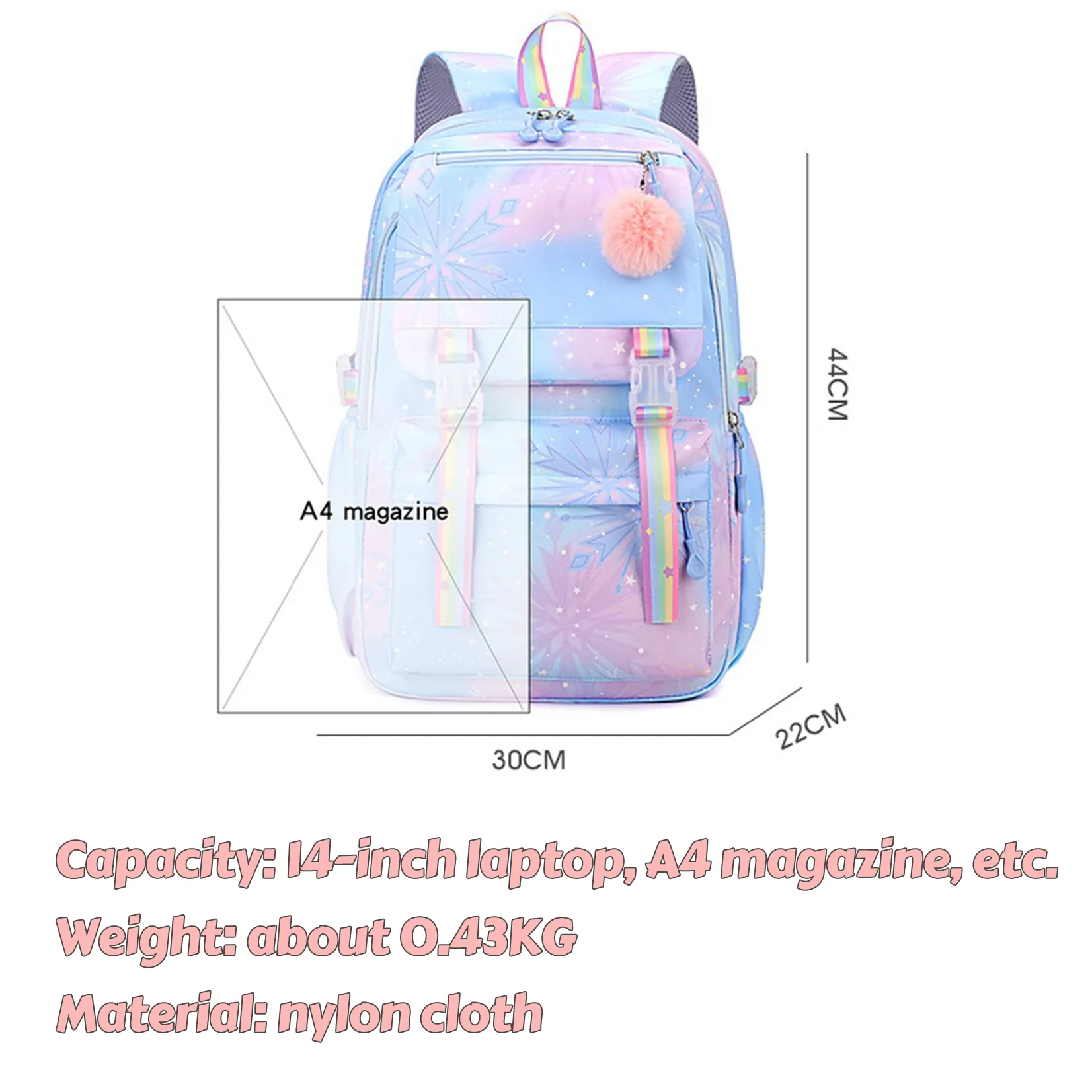 My Little Pony Backpack Boys Girls Bookbag Bag Student Teenager Children Knapsack Schoolbag Rucksack Mochila Kid Birthday Gift