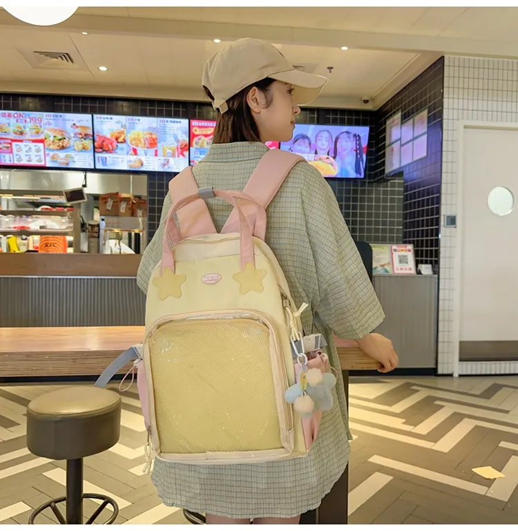 Ita Backpack Autumn High-capacity Canvas School Bag Transparent Preppy Style Girls Rucksack Teenage Display Bolsa Mujer Сумка