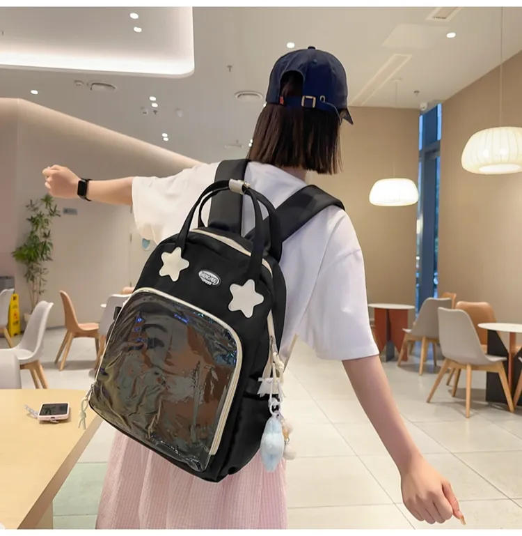 Ita Backpack Autumn High-capacity Canvas School Bag Transparent Preppy Style Girls Rucksack Teenage Display Bolsa Mujer Сумка