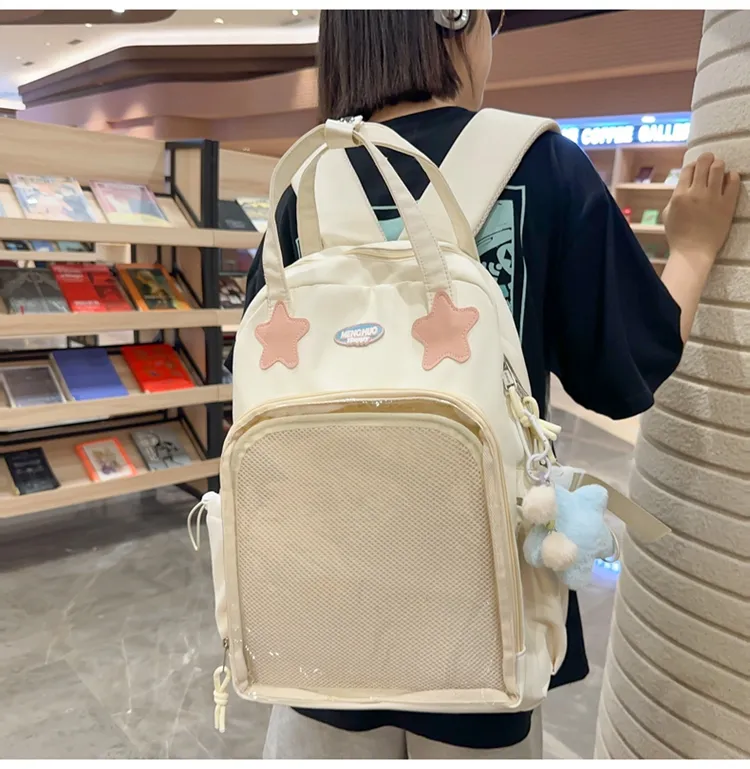 Ita Backpack Autumn High-capacity Canvas School Bag Transparent Preppy Style Girls Rucksack Teenage Display Bolsa Mujer Сумка