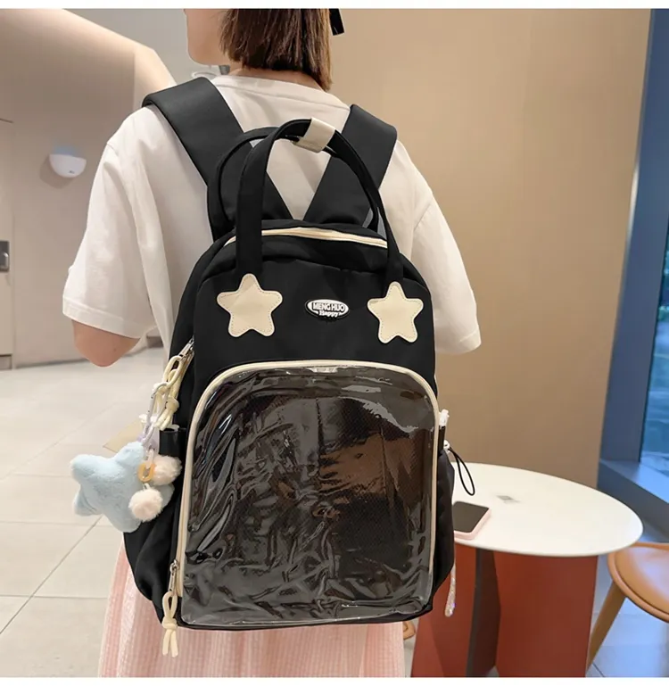 Ita Backpack Autumn High-capacity Canvas School Bag Transparent Preppy Style Girls Rucksack Teenage Display Bolsa Mujer Сумка
