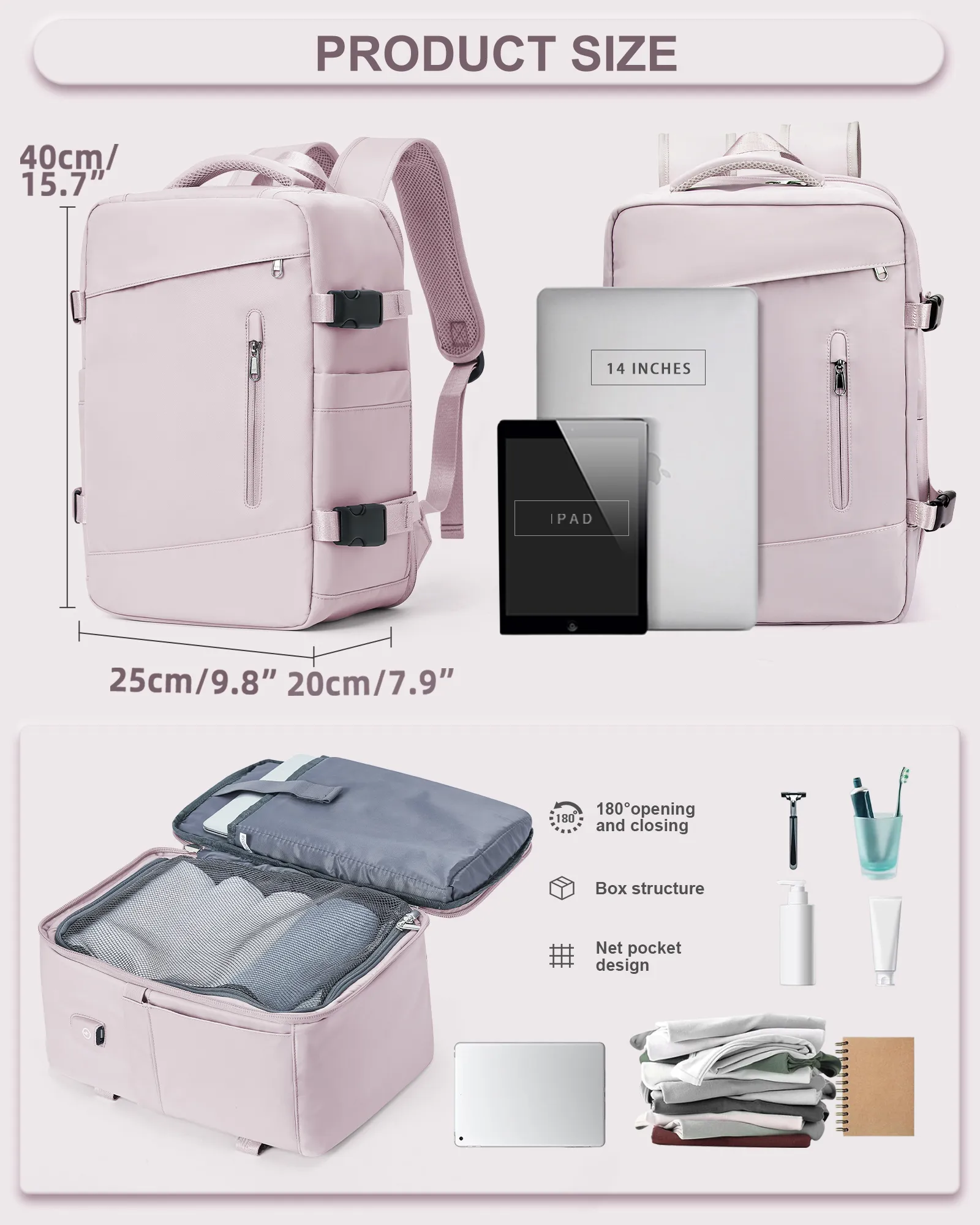 Women's Backpack Travel Suitcase Cabin Bag Aircraft Ryanair 40x20x25 Airplane Travel Bag Men Laotop Backpack Wizzair Carry On
