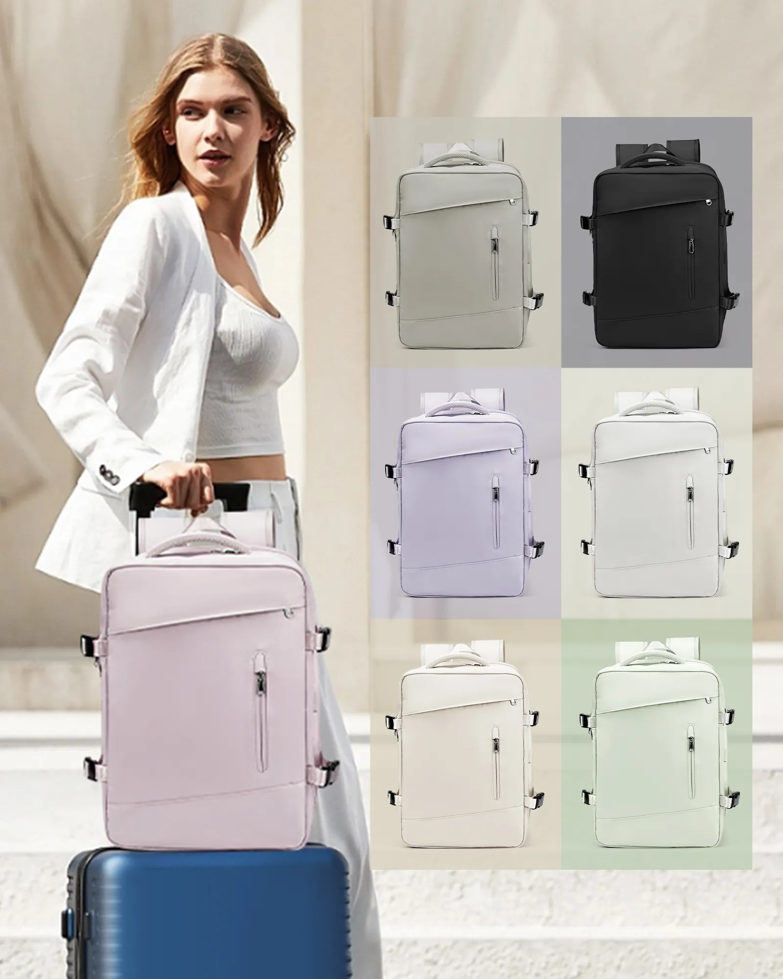 Women's Backpack Travel Suitcase Cabin Bag Aircraft Ryanair 40x20x25 Airplane Travel Bag Men Laotop Backpack Wizzair Carry On