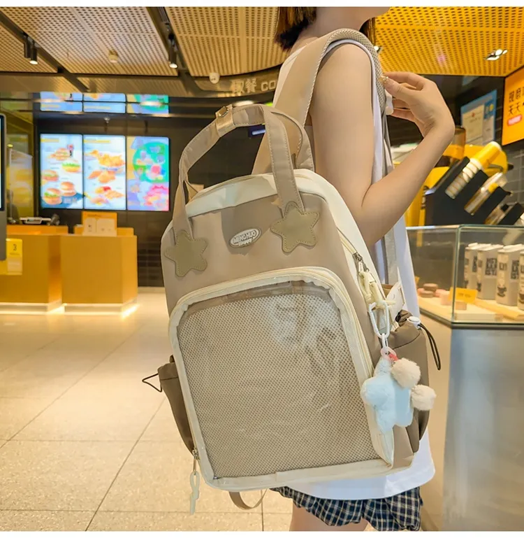 Ita Backpack Autumn High-capacity Canvas School Bag Transparent Preppy Style Girls Rucksack Teenage Display Bolsa Mujer Сумка