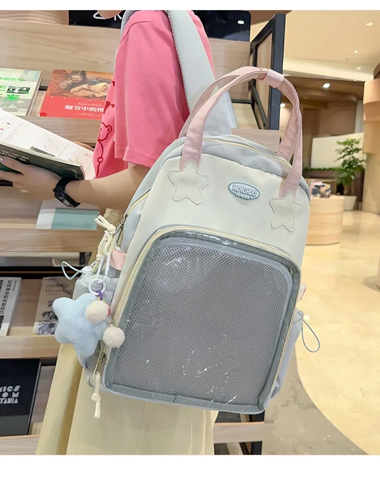 Ita Backpack Autumn High-capacity Canvas School Bag Transparent Preppy Style Girls Rucksack Teenage Display Bolsa Mujer Сумка