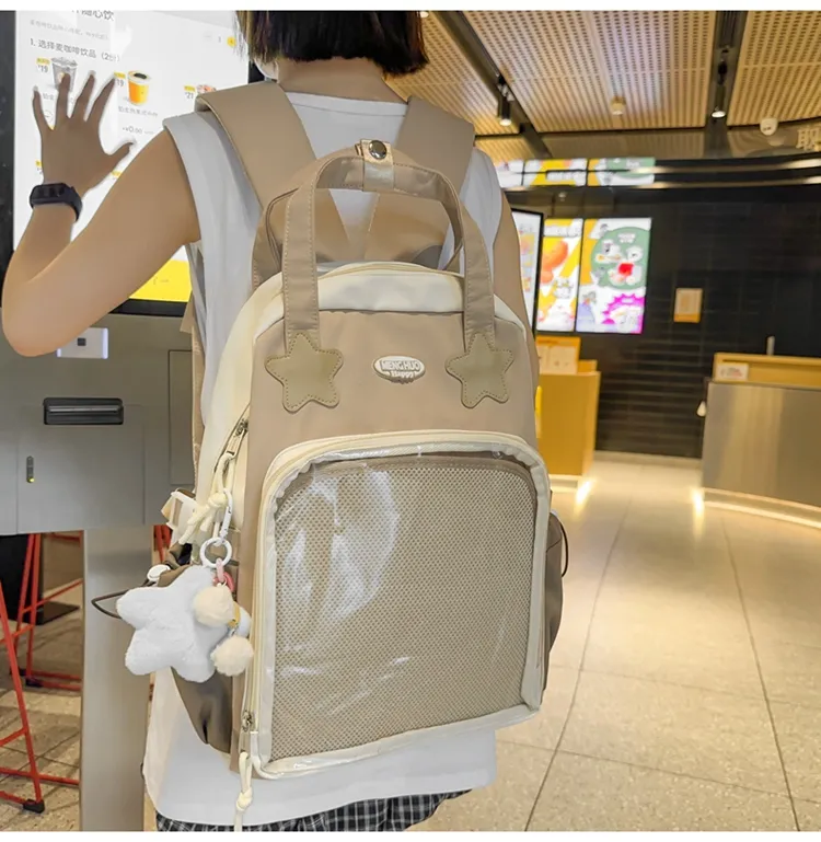 Ita Backpack Autumn High-capacity Canvas School Bag Transparent Preppy Style Girls Rucksack Teenage Display Bolsa Mujer Сумка