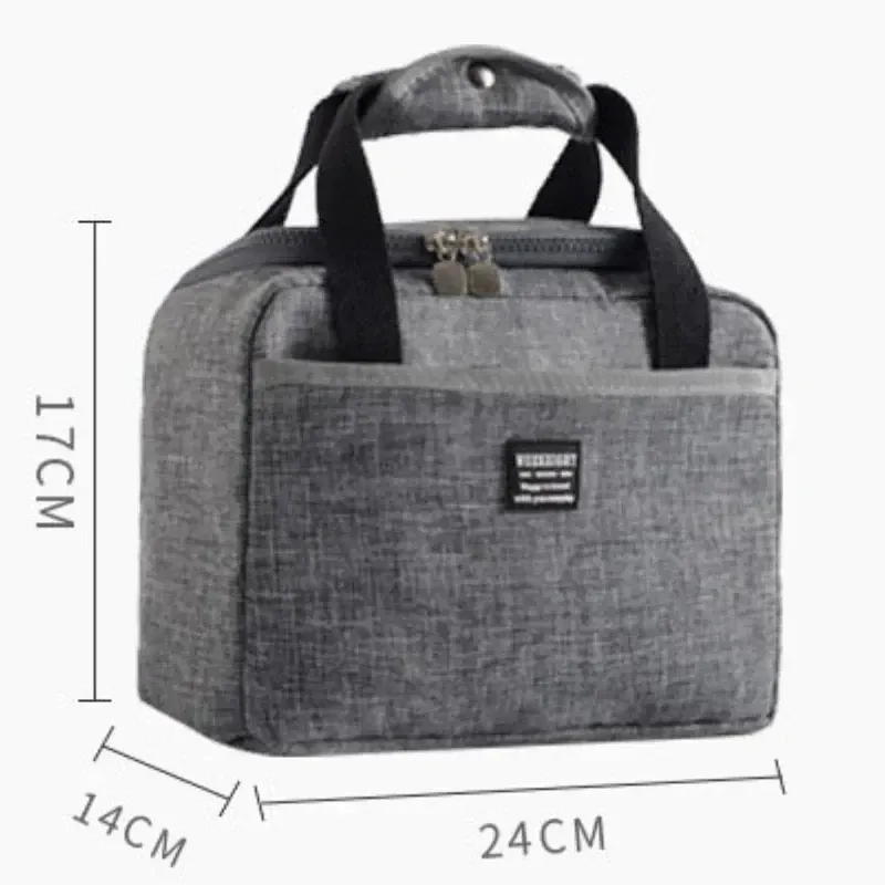 Portable Lunch Bag For OL Women Thermal Insulated Lunch Box Tote Cooler Handbag Waterproof Bento Pouch Office Food Shoulder Bag