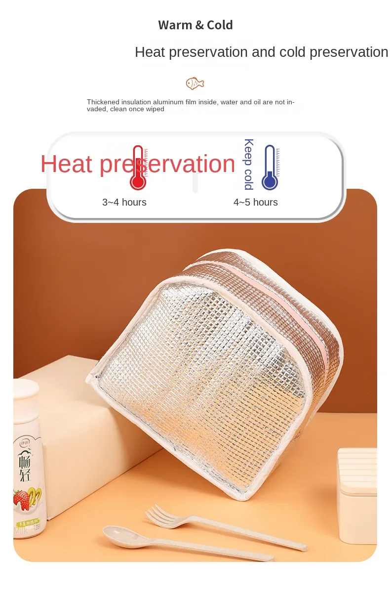 Cartoon Children's Lunch Bag Thermal Insulation Aluminum Film High Quality Waterproof Oxford Cloth Portable Lunch Bags Tote New