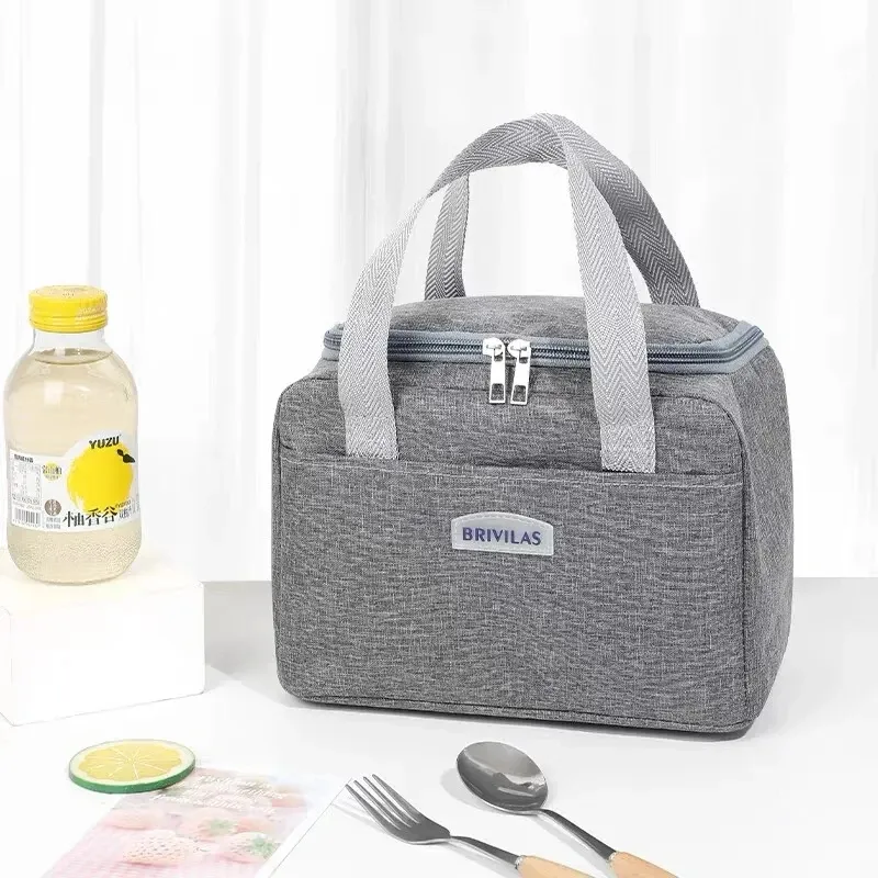 Portable Lunch Bag For OL Women Thermal Insulated Lunch Box Tote Cooler Handbag Waterproof Bento Pouch Office Food Shoulder Bag