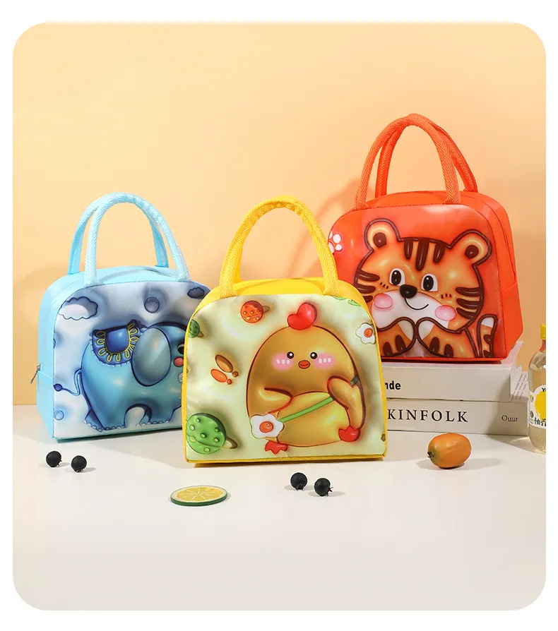 Kids Lunch Bag for School Portable Thermal Bag Children Cartoon Insulated Lunch Bag Cooler Bento Pouch Dinner Container Handbags