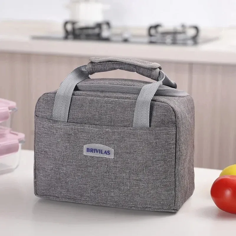 Portable Lunch Bag For OL Women Thermal Insulated Lunch Box Tote Cooler Handbag Waterproof Bento Pouch Office Food Shoulder Bag