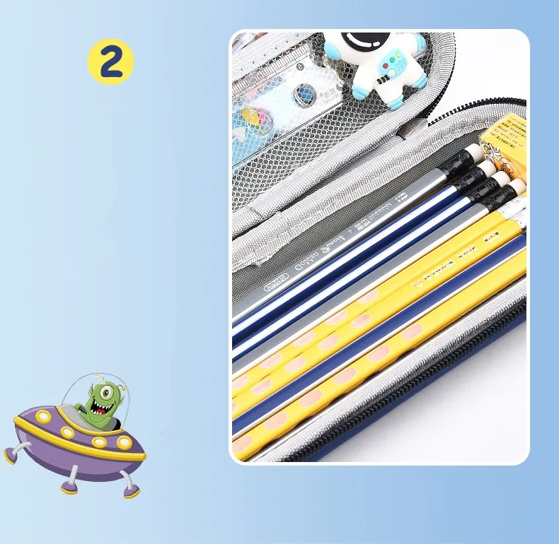 3D 230mm *100mm *50mm  Pencil Case EVA Large Capacity Waterproof Pencil Box for Student School Supply Stationery Pencil Case