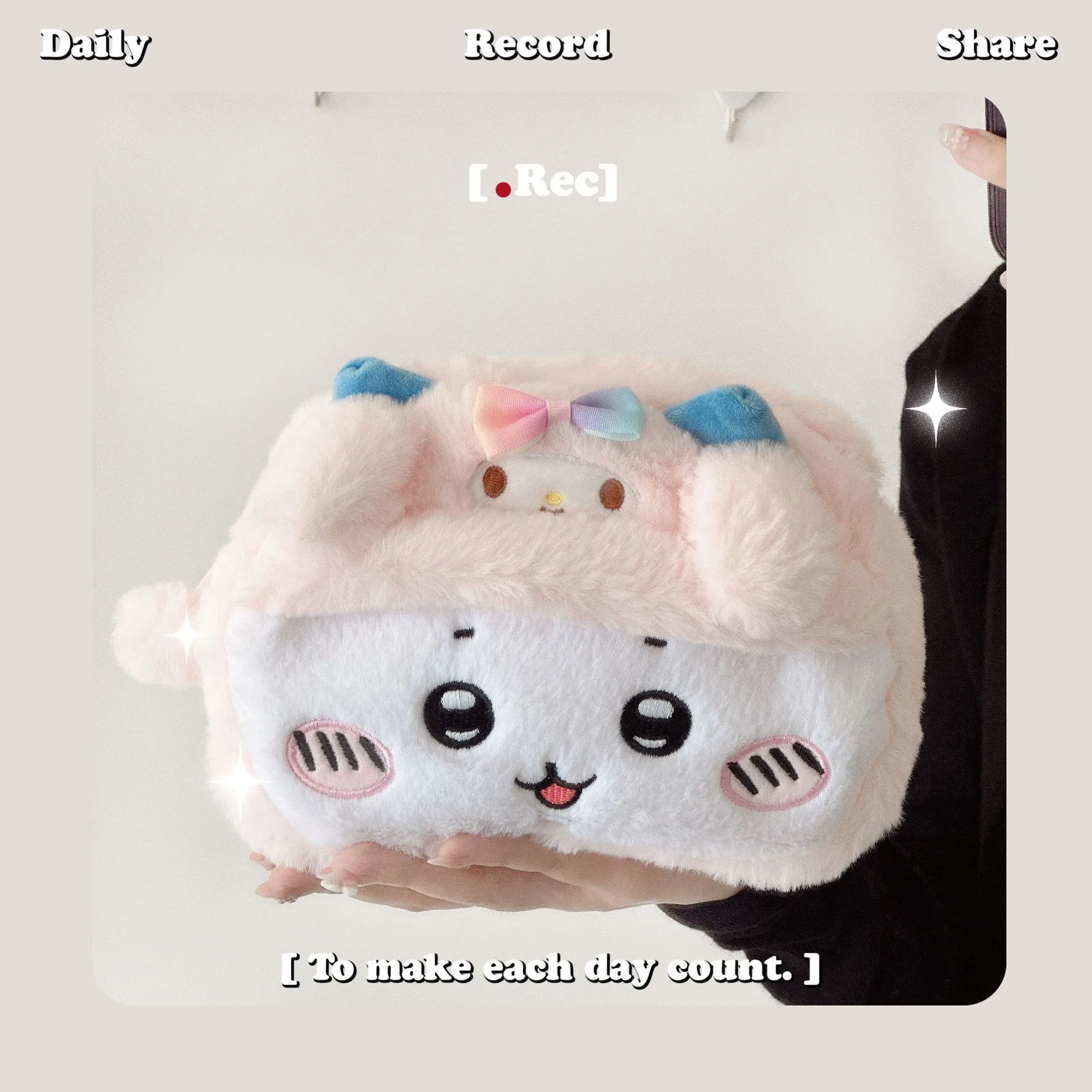 Chiikawa Pencil Case Ins Style Cute Plush Bag for Teenage Students Holding Makeup Bag Zipper Pen Bag Children's Gift Girl Gift
