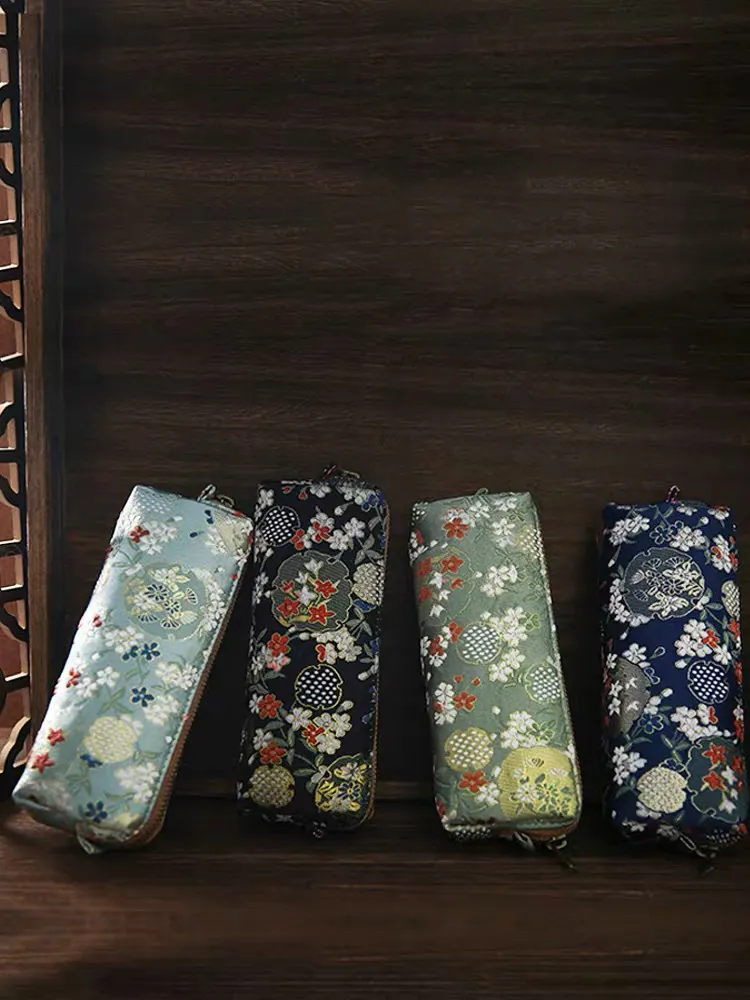 Kawaii Pencil Case Retro Pen Case School Supplies Trousse Scolaire Fabric Embroidery Pencil Bags Student Stationery Pencil Cases