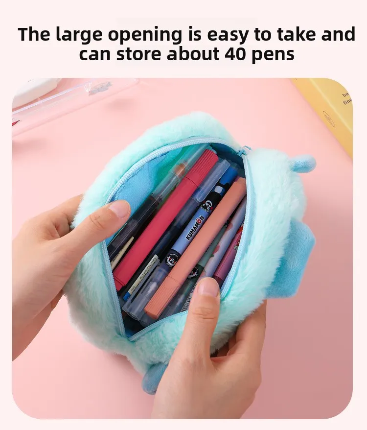Miku Plush Pencil Case Large Capacity Cartoon Stationery Bag Cute Creative Design For Students Kawaii Hatsune Miku Gift for Girl
