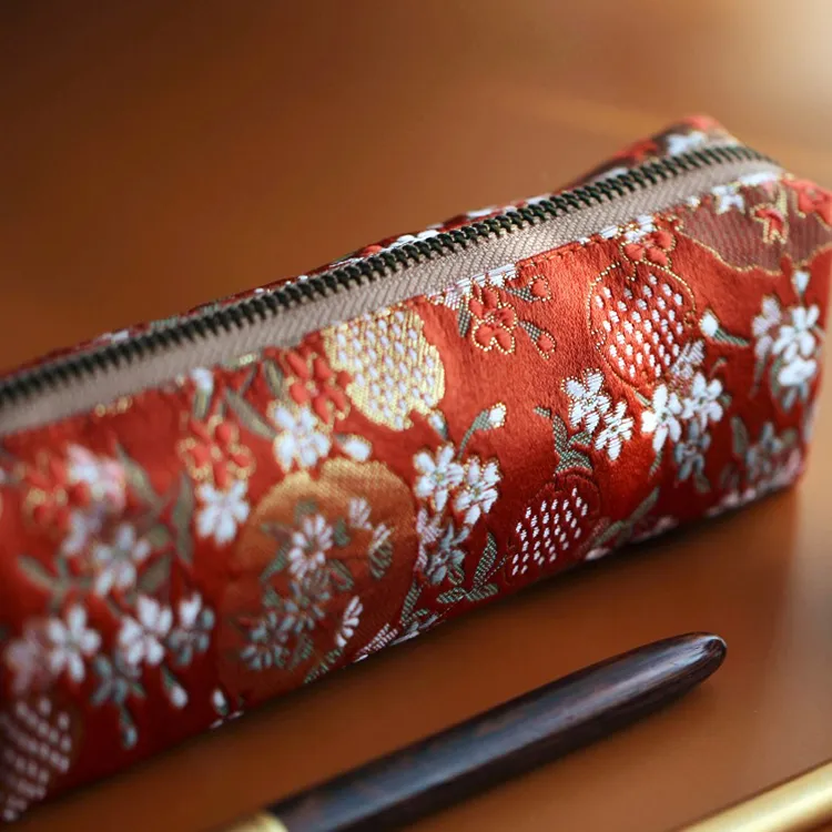 Kawaii Pencil Case Retro Pen Case School Supplies Trousse Scolaire Fabric Embroidery Pencil Bags Student Stationery Pencil Cases