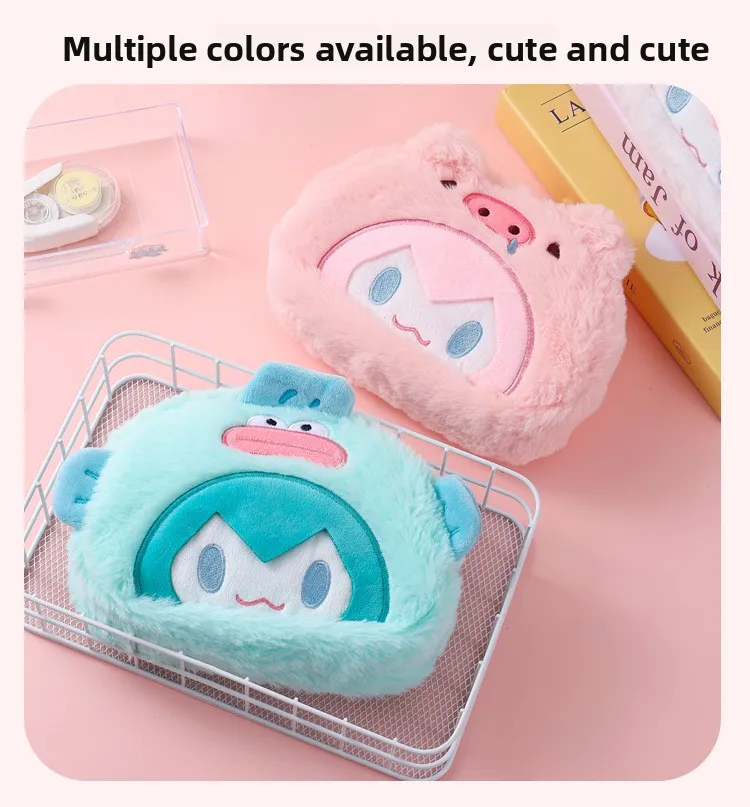 Miku Plush Pencil Case Large Capacity Cartoon Stationery Bag Cute Creative Design For Students Kawaii Hatsune Miku Gift for Girl
