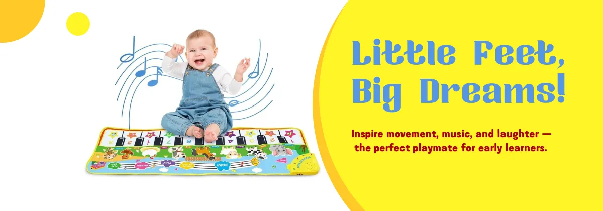 Coolplay Musical Piano Mat for Kids Toddlers Floor Keyboard Dance Mat with 8 Animal Sounds Baby Mat Educational Toys