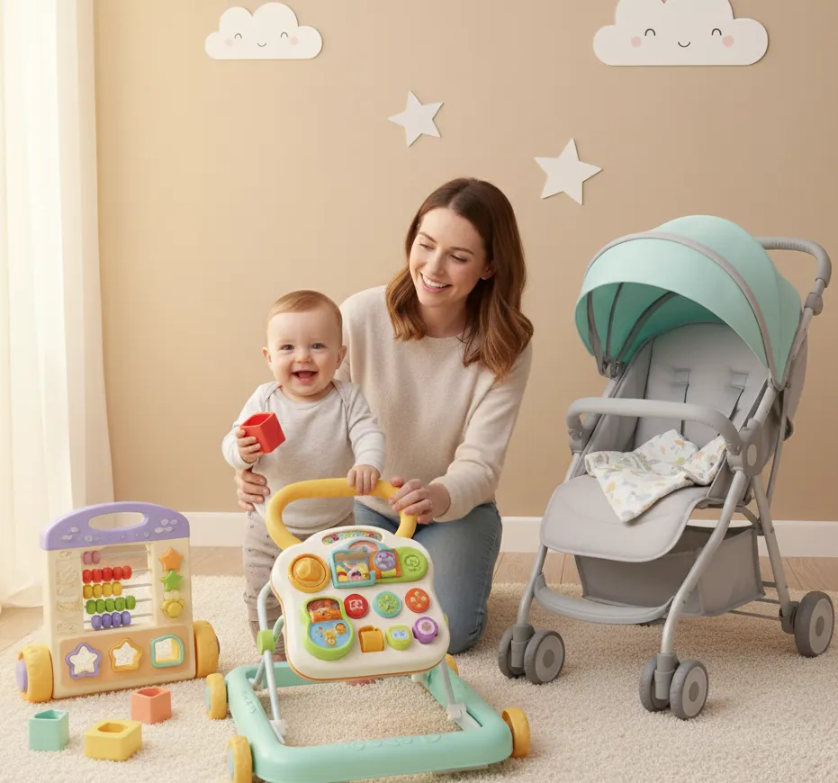 Essential Baby Gear: Walkers, Strollers, and Learning Toys for Your Little One